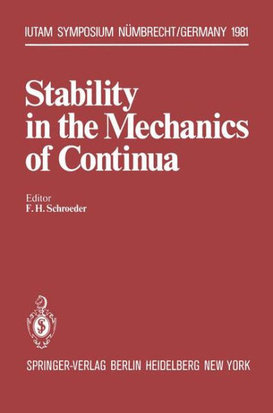 Stability in the Mechanics of Continua: 2nd Symposium, Nï¿½mbrecht, Germany, August 31 - September 4, 1981