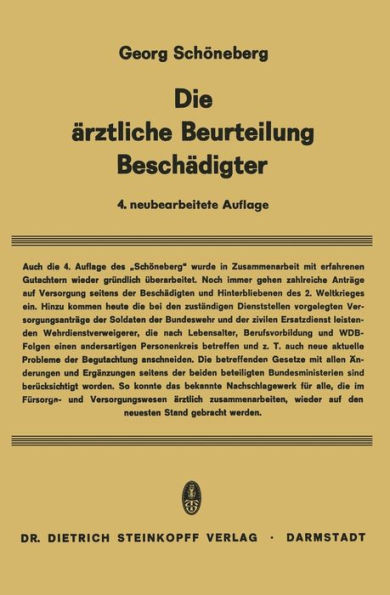 Die Ärztliche Beurteilung Beschädigter