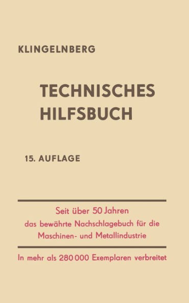 Klingelnberg Technisches Hilfsbuch