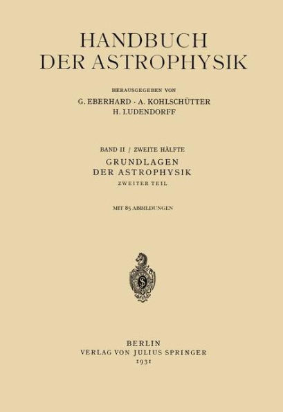 Grundlagen der Astrophysik: Zweiter Teil II