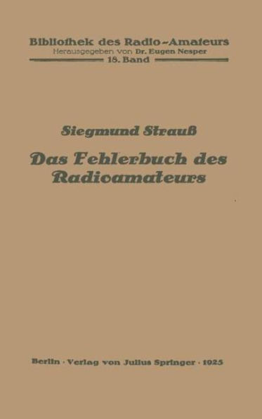 Das Fehlerbuch des Radioamateurs