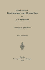 Title: Anleitung zur Bestimmung von Mineralien, Author: N.M. Fedorowski