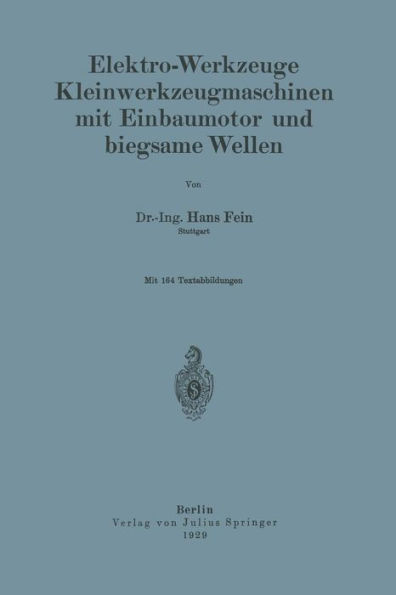 Elektro-Werkzeuge Kleinwerkzeugmaschinen mit Einbaumotor und biegsame Wellen