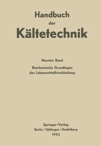 Biochemische Grundlagen der Lebensmittelfrischhaltung