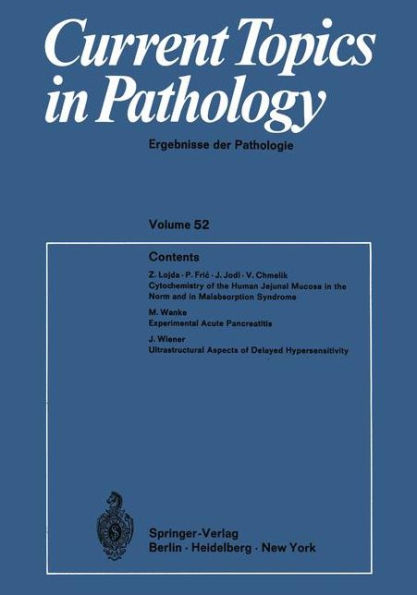 Current Topics in Pathology: Ergebnisse der Pathologie / Edition 1