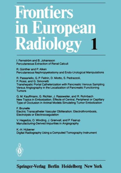 Frontiers in European Radiology / Edition 1