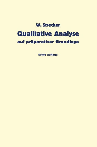 Qualitative Analyse auf präparativer Grundlage
