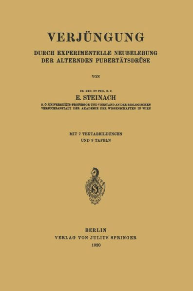 Verjï¿½ngung: Durch Experimentelle Neubelebung der Alternden Pubertï¿½tsdrï¿½se