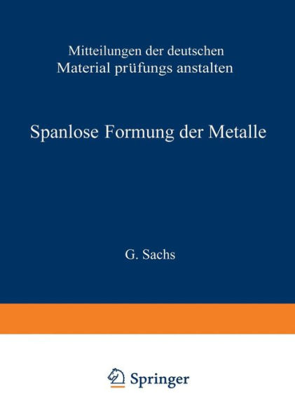 Spanlose Formung der Metalle