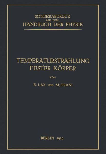 Temperaturstrahlung fester Kï¿½rper