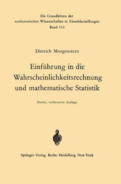 Einfï¿½hrung in die Wahrscheinlichkeitsrechnung und mathematische Statistik