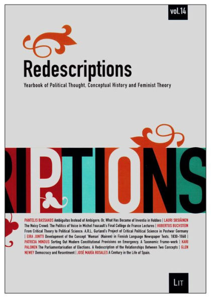 Redescriptions: Yearbook of Political Thought, Conceptual History and Feminist Theory, Vol. 14