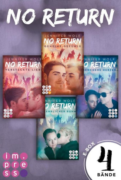 No Return: Alle vier Bände der Bandboys-Romance-Reihe in einer E-Box!: Rockstar-Liebesroman und Gay Romance in Einem