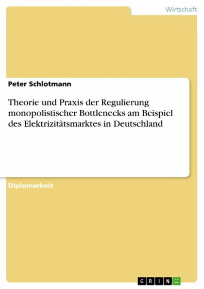 Theorie und Praxis der Regulierung monopolistischer Bottlenecks am Beispiel des Elektrizitätsmarktes in Deutschland