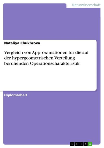 Vergleich von Approximationen für die auf der hypergeometrischen Verteilung beruhenden Operationscharakteristik