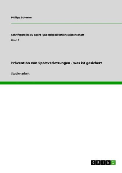 Prävention von Sportverletzungen - was ist gesichert