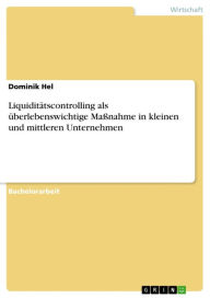 Title: Liquiditätscontrolling als überlebenswichtige Maßnahme in kleinen und mittleren Unternehmen, Author: Dominik Hel