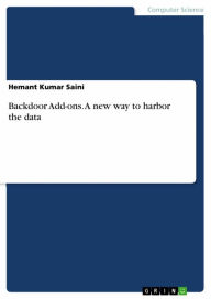 Title: Backdoor Add-ons. A new way to harbor the data, Author: Hemant Kumar Saini