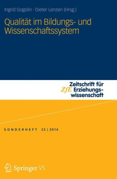 Qualitï¿½t im Bildungs- und Wissenschaftssystem