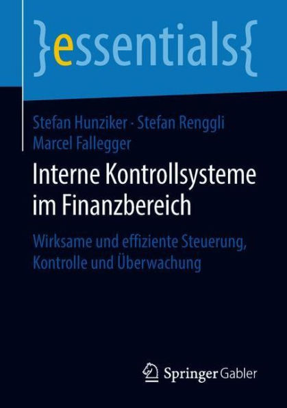 Interne Kontrollsysteme im Finanzbereich: Wirksame und effiziente Steuerung, Kontrolle Überwachung