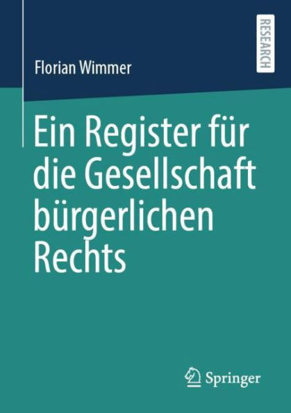 Ein Register fï¿½r die Gesellschaft bï¿½rgerlichen Rechts