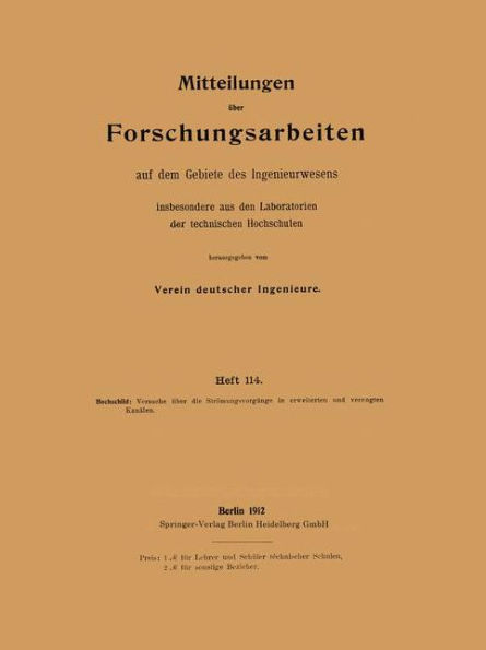 Mitteilungen ï¿½ber Forschungsarbeiten insbesondere aus den Laboratorien der technischen hochschulen: insbesondere aus den Laboratorien der technischen hochschulen