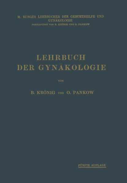 Lehrbuch der Gynäkologie