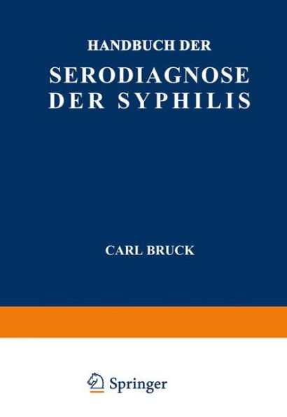 Handbuch der Serodiagnose der Syphilis