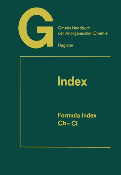 Gmelin Handbuch der Anorganischen Chemie: Index