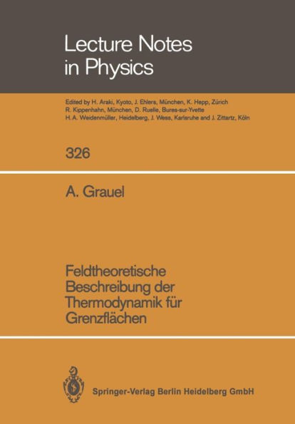 Feldtheoretische Beschreibung der Thermodynamik fï¿½r Grenzflï¿½chen