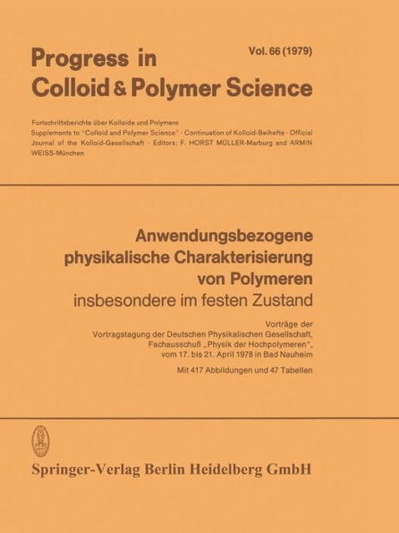 Anwendungsbezogene physikalische Charakterisierung von Polymeren: Insbesondere im festen Zustand