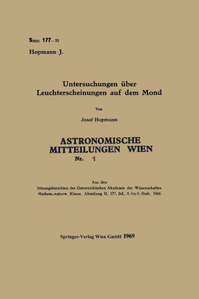 Untersuchungen ï¿½ber Leuchterscheinungen auf dem Mond