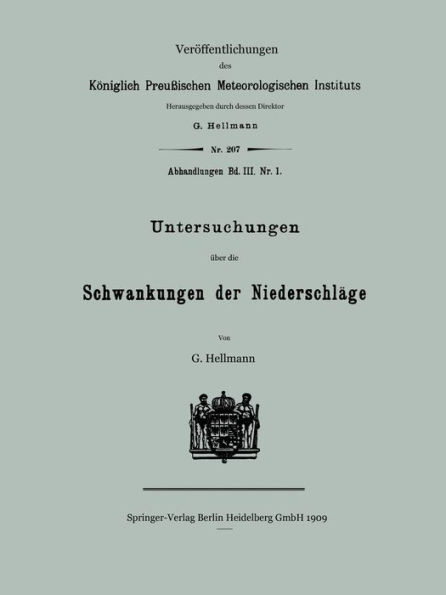 Untersuchungen ï¿½ber die Schwankungen der Niederschlï¿½ge