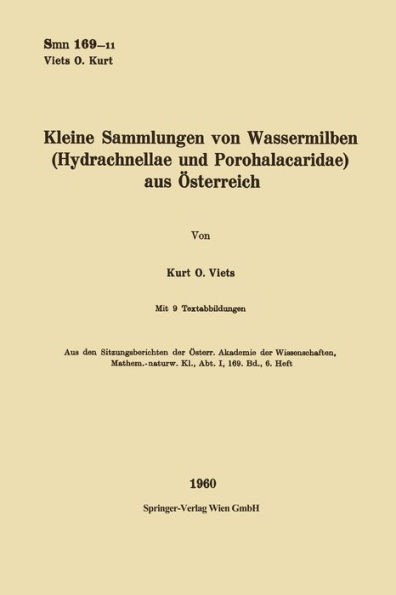 Kleine Sammlungen von Wassermilben (Hydrachnellae und Porohalacaridae) aus ï¿½sterreich