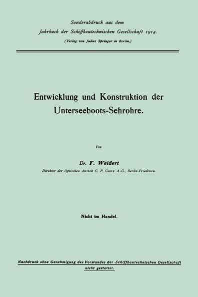 Entwicklung und Konstruktion der Unterseeboots-Sehrohre