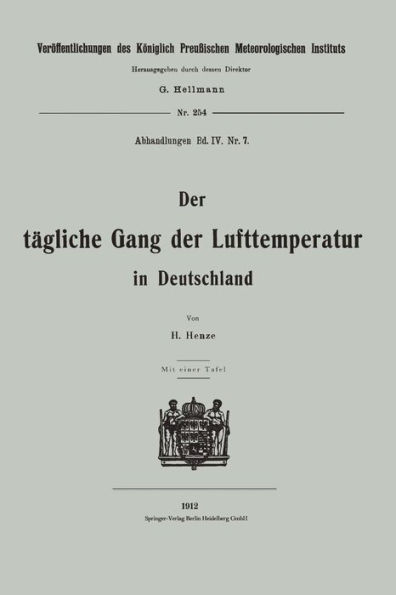 Der tï¿½gliche Gang der Lufttemperatur in Deutschland