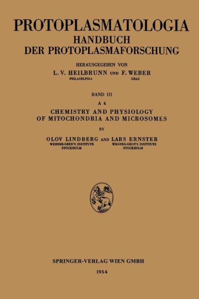 Chemistry and Physiology of Mitochondria and Microsomes