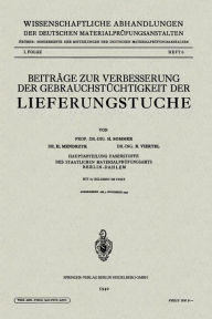 Title: Beitrï¿½ge zur Verbesserung der Gebrauchstï¿½chtigkeit der Lieferungstuche, Author: Hermann Sommer