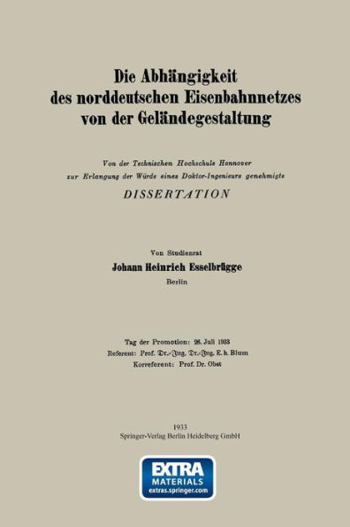 Die Abhängigkeit des norddeutschen Eisenbahnnetzes von der Geländegestaltung