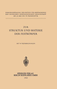 Title: Zur Struktur und Materie der Festkörper, Author: H. O'Daniel