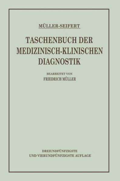 Taschenbuch der Medizinisch-Klinischen Diagnostik / Edition 53