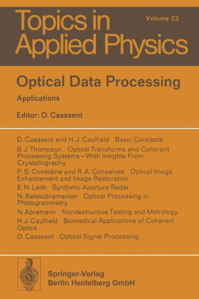 Optical Data Processing: Applications