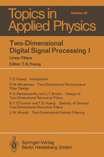 Two-Dimensional Digital Signal Processing I: Linear Filters