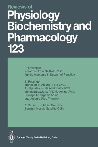 Reviews of Physiology, Biochemistry and Pharmacology: Volume: 123