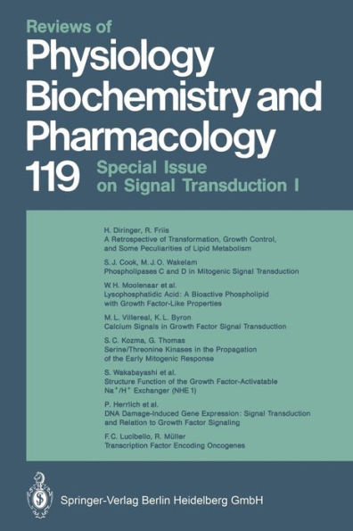 Reviews of Physiology, Biochemistry and Pharmacology: Volume: 119