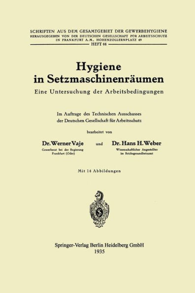 Hygiene in Setzmaschinenrï¿½umen: Eine Untersuchung der Arbeitsbedingungen