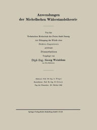 Title: Anwendungen der Michellschen Widerstandstheorie, Author: Georg Weinblum