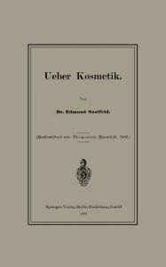 Title: Ueber Kosmetik, Author: Edmund Saalfeld