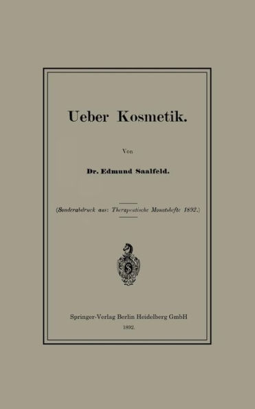 Ueber Kosmetik