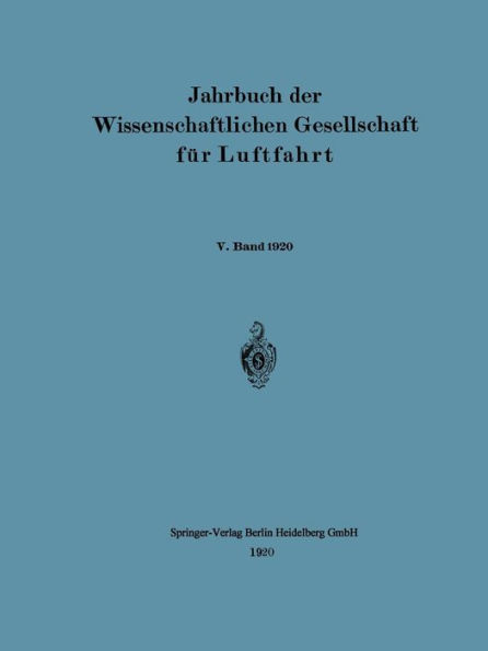 Jahrbuch der Wissenschaftlichen Gesellschaft für Luftfahrt